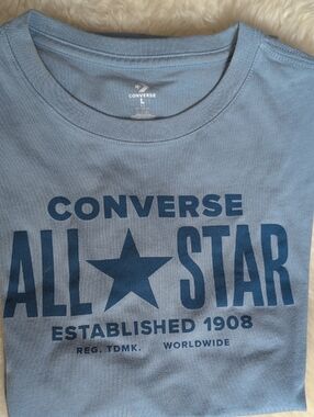 CONVERSE ALL STAR BLUE T SHIRT SIZE LARGE